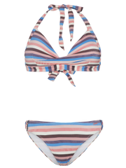 Prtmullins Striped Halter neck bikini
